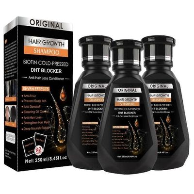 Inkiväärishampoo Hiushoidot Hiusten kasvu Hiustenhoito Hiustenlähtö Hiukset 3pcs