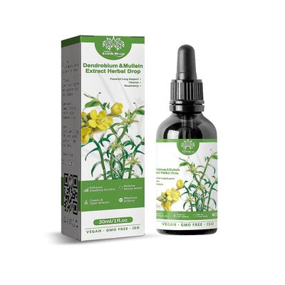 2stk Dendrobium Mullein Extract Lung Renset Respiratoriske urtedråper