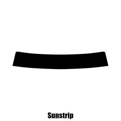 Window-Tint Sun Strip for Ford Focus 4-dørs Saloon - 1999 til 2004 pre-cut sunstrip 5% limo sort