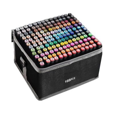 Kaksipäinen taidetussikynäsarja - 24-120 väri - öljypohjainen - piirtämiseen, luonnosteluun, graffitiin - koulutaidetarvikkeet paperitavarat 24 colors