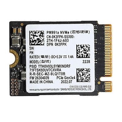 PM991A 1 Tt:n M.2 2230 30 mm:n NVMe PCIe SSD -asema / Surface Prolle ///kannettava tietokone Musta