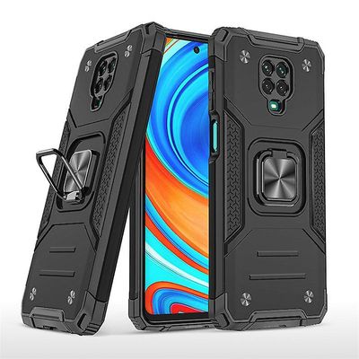 Shockproof rustning sag for xiaomi poco x3/poco x3 pro med støttefod all inclusive dække sort rpc193