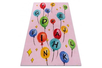 RugsX Tæppe PLAY Balloner bogstaver G3548-3 pink 160x215 cm