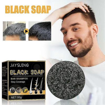 1-3kpl miesten harmaa peittopalkki shampoo hiukset tummentava musta saippua harmaalle hiussuojalle - ya 3Pcs