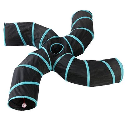 Pop Up Cat Kitten Tunnel 4 Way Pet Legetøj