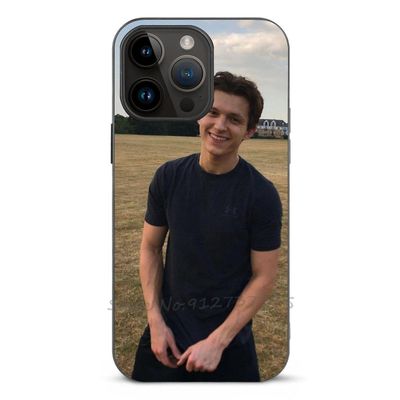 Tom Holland mote fiber hudveske telefonveske til Apple Iphone 14 13 12 11 Plus Pro Max Mini Xr 7 8 Deksel Tom Holland Peter svart For iPhone 12