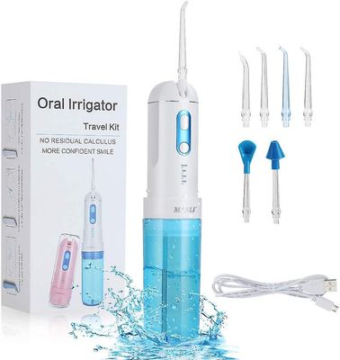 AIR Elektrisk oral irrigator Vand Flosser Irrigator Dental Trådløs bærbar genopladelig med 4 tilstande 5 jetspidser