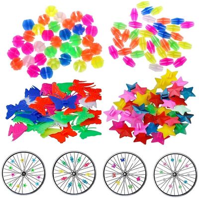 Xqday Cykel eger perler Plast Clip cykelhjul eger perler Wire perler flerfarvede cykler tilbehør dekorationer til børn 133 stk