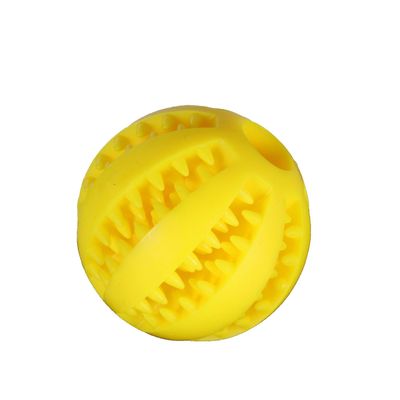 Legetøj til hunde Ball Interactive Toys Hund Chew Legetøj Tand Rengøring Elasticitet Lille Big Dog Toys Rubber Pet Ball Toy Tooth Clean Gul S