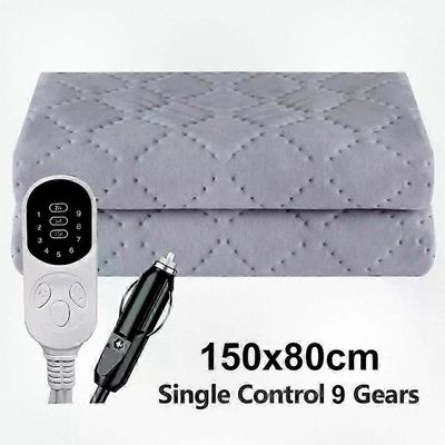 12V sähkölämmityspeite autoille, matkailuautoille, pakettiautoille, joissa on 2/8/12 tunnin automaattinen sammutus- ja ylikuumenemissuoja 150X80cm