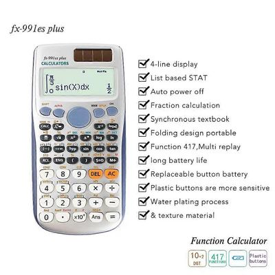No branded FX-991ES Plus 1. muokkaus Funktionaalinen tieteellinen 10+2Digit Laskin Opiskelija