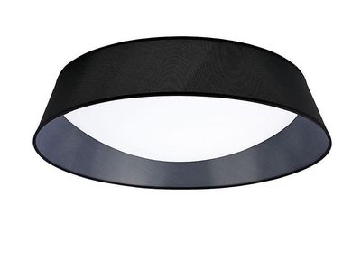 Inspired Lighting Nordica Flush Loft, 9 Lys E27, Cylindrisk 90 cm, hvid akryl med sort skygge