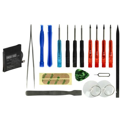 vhbw-akku, joka on yhteensopiva Huawei Watch GT Smartwatch Watch Fitness -rannekkeen kanssa (410mAh, 3.8V, Li-polymeeri) + työkalusarja ilman väriä...