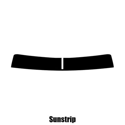 Window-Tint Sun Strip for Kia Cerato 4-dørs Saloon - 2008 til 2013 pre-cut sunstrip 5% limo sort