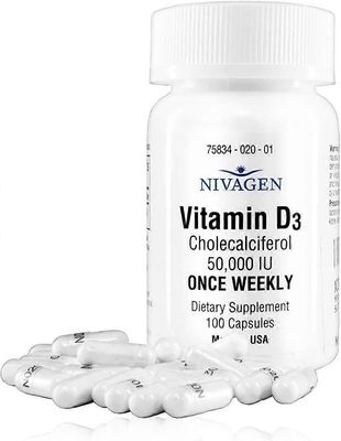 Nivagen Pharmaceuticals 50000 Iu, Vitamiini D3 kapselia, 100 Ea