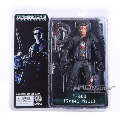 Visgaler Neca Terminator T-800 Endoskelet Pvc Action Figur Samlerobjekt Model Legetøj 7 Typer 18cm Stålværk