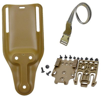 Ah Xing Taktisk Pistol Hylster Tilbehør Qls Quick Locking System Kit Universell Jakt Low-ride Belte Padle Fall Ben Elastisk Bånd Stropp brun langt ...