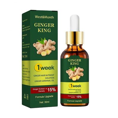Ginger King Hårvækst Ernæring Olie Anti hårtab Hurtigt voksende serum reparation skader