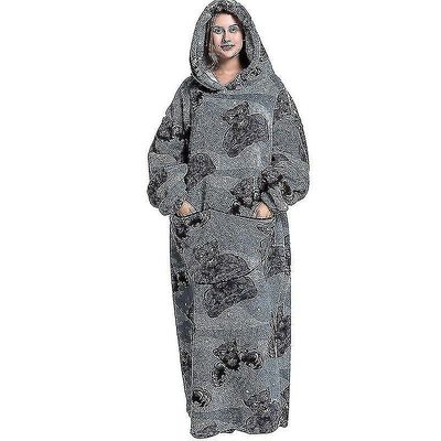 Tegneserie Super Long Hooded Blanket Luksus Vinter Overdimensjonerte hettegensere Genser Flanell Giant Lazy TV Blanket Pyjamas Varm badekåpe W monster