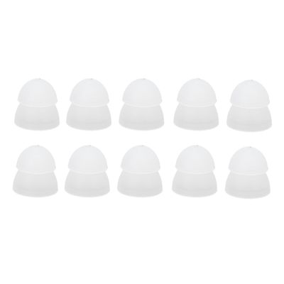 10kpl kuulolaitteen kuvut pehmeä silikoni 8mm kaksikerroksinen suljettu tyyppi pestävä antistaattiset korvakärjetvalkoinen