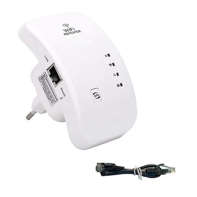 WiFi Repeater Wifi Extender 300M 2.4G Wi-Fi Booster Wi Fi Repeater Access Point EU Plug Hvit