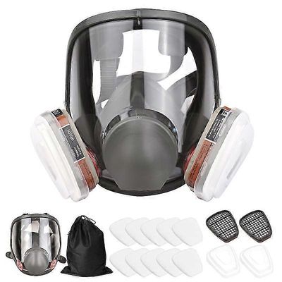 16 In 1 kokokasvonaamio silikoninen kokokasvonaamio 1 maskin runko + 2 x suodatinpatruunat 3 + 2 x suodatinkorkit + 10 suodatintyynyä + 1 säilytysp...