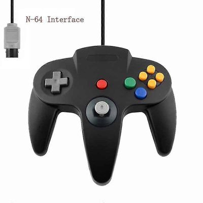 2 kpl Classic langallinen N64-ohjain Retro-pelit 64-bittinen peliohjain joystick vaihto ohjain - G 01 1 kpl