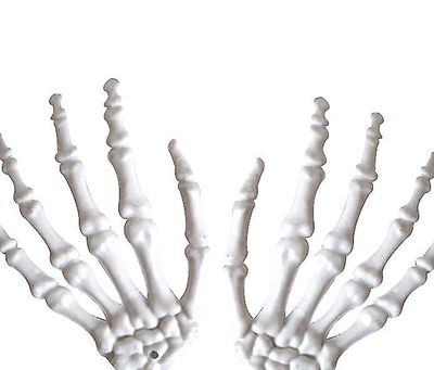 Barsinfi Et par Halloween realistisk livsstørrelse skelet hænder plast falske menneskelige hånd 12*9cm