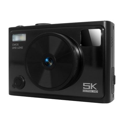 5K-digitaalikamera 64 megapikselin anturit automaattitarkennus selfiet videokamera matkoille ja juhliin selvästi videotallennuskamera musta