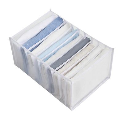 Ceyue Skuffe Type Lingeri Organizer Soveværelse Compartment Mesh Sok Organizer Foldbar T-shirt Jeans Organizer hvid 2pcs
