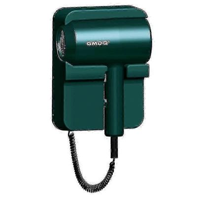 Linkrunning 1300W kotihotellin kylpyhuoneen hiustenkuivaaja 220V seinään asennettava hiustenkuivaaja tehokas kuuma ja kylmä ilma (vihreä)