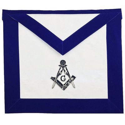 Bricks Masons Frimurerisk mester mason hånd broderet forklæde med firkantet kompas med g fløjl