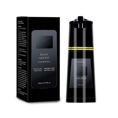 Hiusvärishampoo, hiustenhoito pikavärjäysshampoo, 200ml hiustenhoito pikavärjäysshampooNopea värjäys shampooNopea värjäys musta