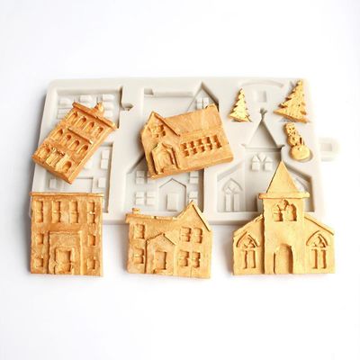 Liltop Chokolade Skimmel juletræ Slot Xmas Fondant Cake Mold