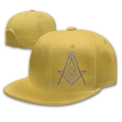 Bricks Masons Kompas & firkant g frimurersymbol baseball kasket Gul One