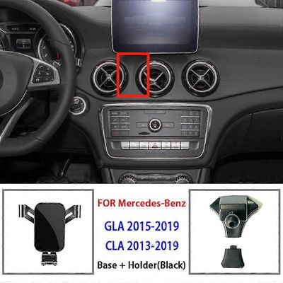 Auton puhelimen pidike ja kiinnike tukevat navigointia GPS Mercedes Benz CLA 2013-2022 GLA 2015-2022 Autotarvikkeet GLA-15-19-musta