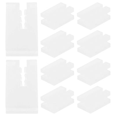 10 kpl teräslevypatterien koukkujen suojaholkit, levypatterikoukkujen suojakotelot Valkoinen 1.30X0.70X0.50CM