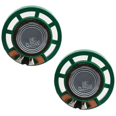 2 kpl 1 / 4W 0.25W 8Ohm 27mm pyöreä ulkoinen magneettikaiutinkaiutin, äänenvahvistin, kaiutintarvikkeet Vihreä
