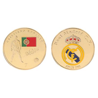 Supertähti Cristiano Ronaldon juhlaraha Collection Arts Souvenir Kultaa
