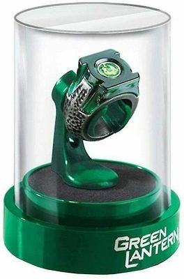 Noble Collection Rekvisiittarengas ja näytä Green Lantern Noble -kokoelma Vihreä/hopea 15cm / 5.9in tall