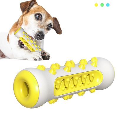 Hund Chew Toy Molar tandbørste Hund Legetøj Chew Rengøring Tænder Sikker elasticitet Soft Puppy Tandpleje Ekstra hård Pet Legetøj Gul