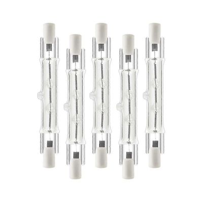 5 kpl pakkaus R7s 118mm 300w 230v, r7s lineaarinen halogeenilamppu, himmennettävä halogeenilamppu, joka on yhteensopiva rakenteen Wo-1 kanssa