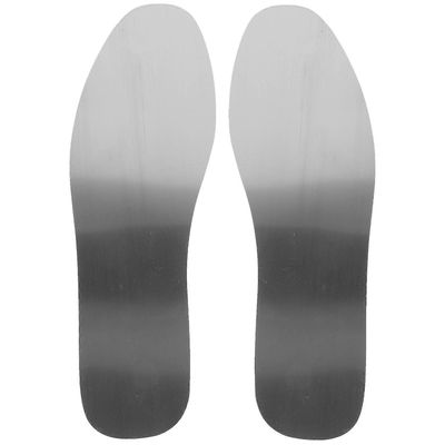 1 pari ruostumattomasta teräksestä valmistettuja pohjallisia kynsienkengän pohjalliset Pistonkestävät pohjalliset naisille Miehet Hopea 25.2X8.3CM