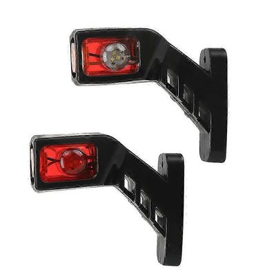 2 x LED punainen valkoinen keltainen kumi sivumerkkivalot varren äärivalot kuorma-autoon/perävaunuun
