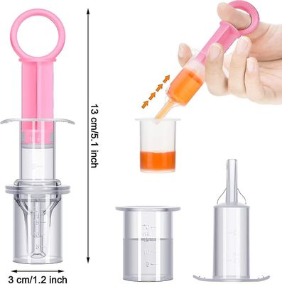 2 stykker Baby Oral Feeding Sprøyte Baby Liquid Feeder Dispenser Med smokkhode egnet for spedbarn nyfødte (blå og rosa)