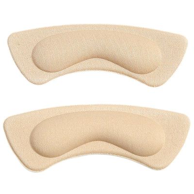 Liltop Sticky Stof Svamp Sko Back Heel insoles Pads Lineær Fod Beskyttelse Beige