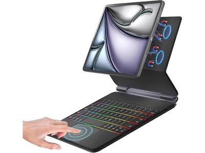 Werleo iPad Air 11 tuuman kotelo näppäimistöllä 2025 (M3) 2024 (M2), Magic Stand, 7-värinen taustavalaistu, ohjauslevy, Magic Keyboard -kotelo iPad...