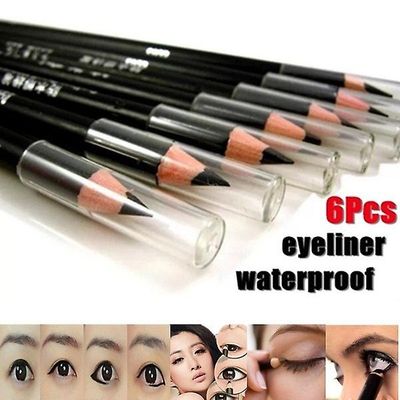 Witdreamer 6pcs / parti Kvinder Smooth Makeup Pen Eye Liner Blyant Vandtæt Kosmetisk Tilbehør