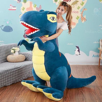 Hot Huggable Tegneserie Dinosaur Plys Legetøj Hobbyer Kæmpe Tyrannosaurus Rex Plys Dukker Tøjdyr Til Børn Drenge Klassisk legetøj 110cm