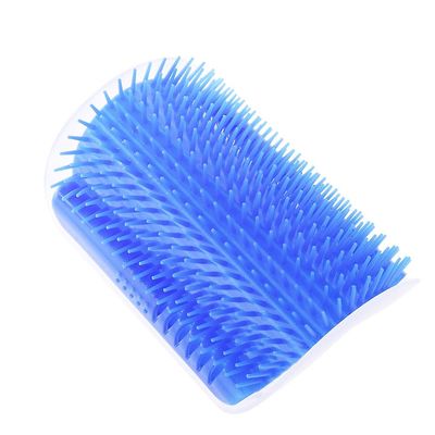 Katte Børste Corner Cat Massage Self Groomer Comb Brush, Himmel blå farve